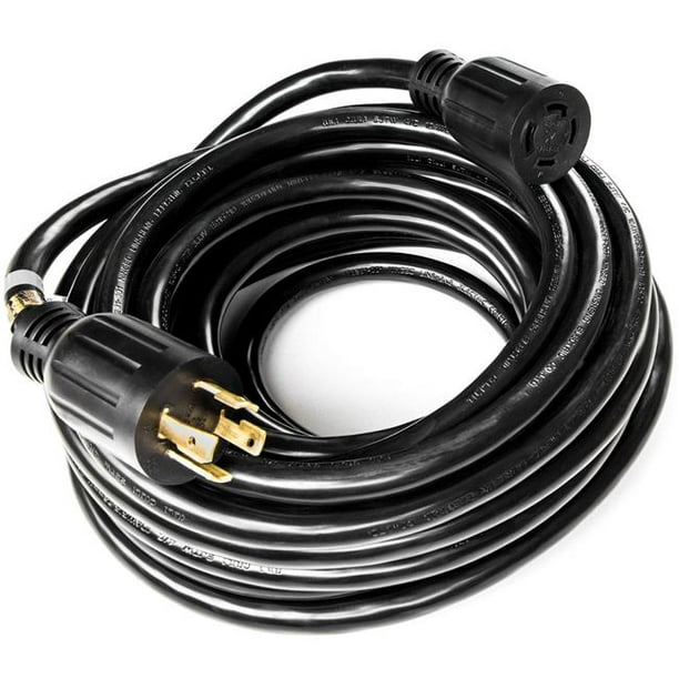 50 Amp 125/250V UL Listed 25 Foot Ceptics NEMA L14-30P to 14-50 Rec Cord Extension Power Cord RV Heavy Duty NEMA L14-30P to 14-50R Industrial Grade 50A to 30A Generator 10/4 AWG 